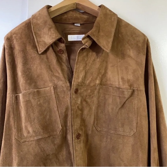 Vintage Barney’s NY Suede Leather Shirt ✨FIRM NO OFFERS✨ - Picture 4 of 8